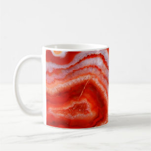 Caneca De Café Ágata de Laranja de Sangue Caída.