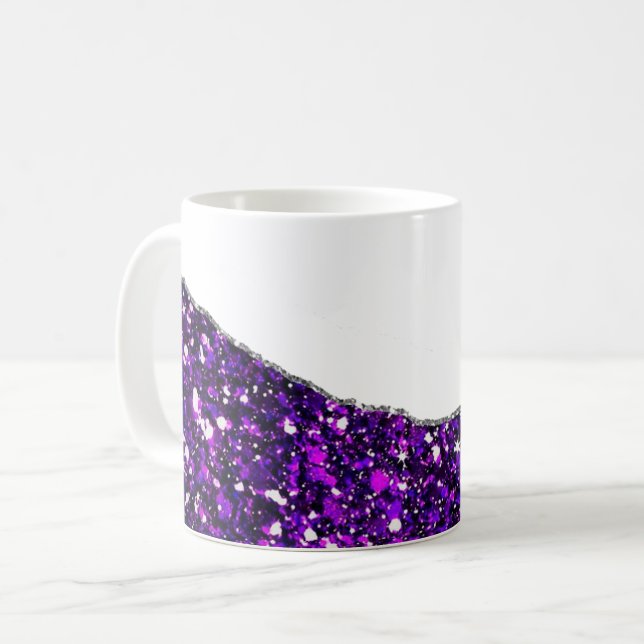 Caneca De Café Ágata Prata Roxa (Frente Esquerda)