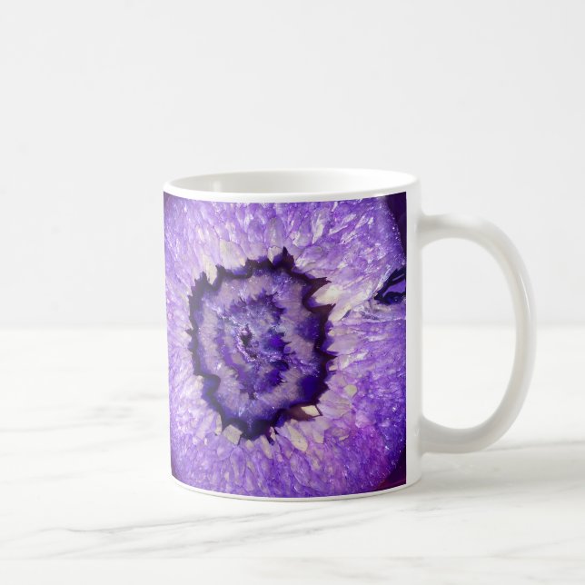 Caneca De Café Ágata roxa Geode de Falln (Direita)