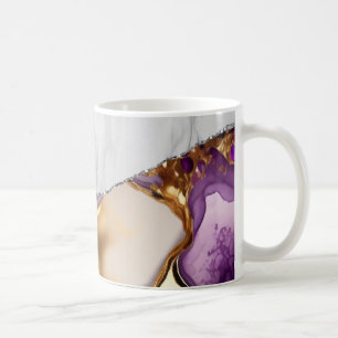 Caneca De Café Agato Preto Gilberto Marble Branco