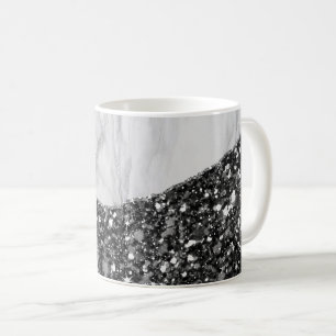 Caneca De Café Agato Preto Gilberto Marble Branco