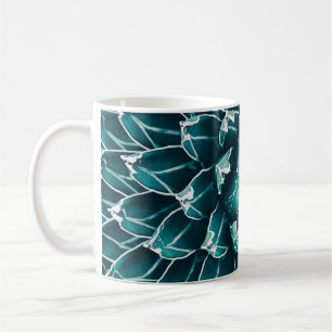Caneca De Café agave cactus, fundo da abstrato, topo vi
