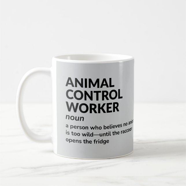 Caneca De Café Agente de Controle Animal Witty Definition Mug (Esquerda)