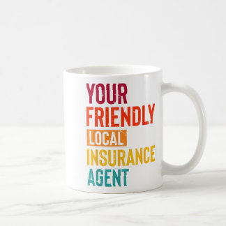 Caneca De Café Agente de Seguros Sua Idade de Seguro Local Amigáv