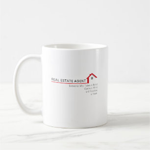 Caneca De Café Agente Imobiliário Alguém Que Pega A Mão