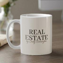 Caneca De Café Agente Imobiliário Moderno e Ecológico