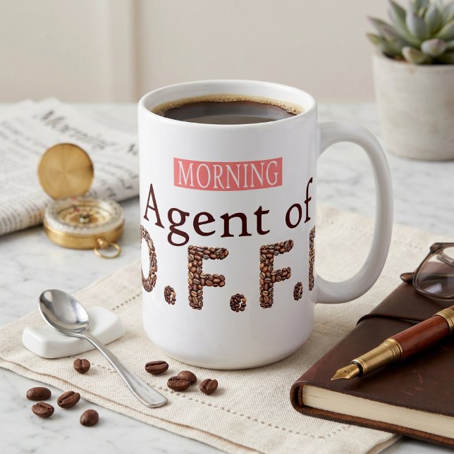 Caneca De Café Agente Matinal do C.A.F.É (Criador carregado)