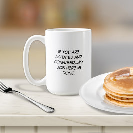 Caneca De Café Agitação e confundida