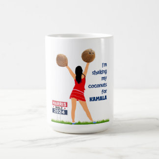 Caneca De Café Agitando meus cocos para Kamala
