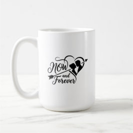 Caneca De Café Agora e Para Sempre Casamento Eterno Aniversário &