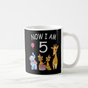 Caneca De Café Agora eu tenho 5 anos de idade Aniversário de 5 an