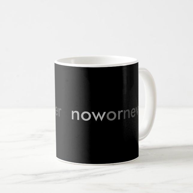 Caneca De Café Agora ou Nunca Desaparecendo Citação para Procrast (Frente Esquerda)