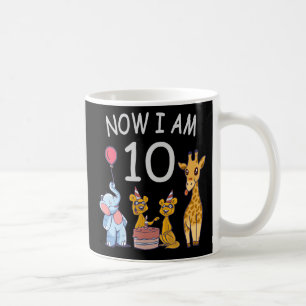 Caneca De Café Agora tenho 10 anos no décimo aniversário do Zoo