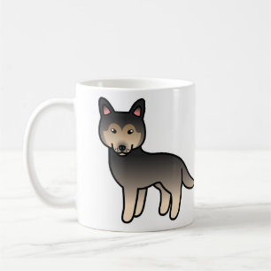 Caneca De Café Agouti Cartoon Siberian Husky Dog