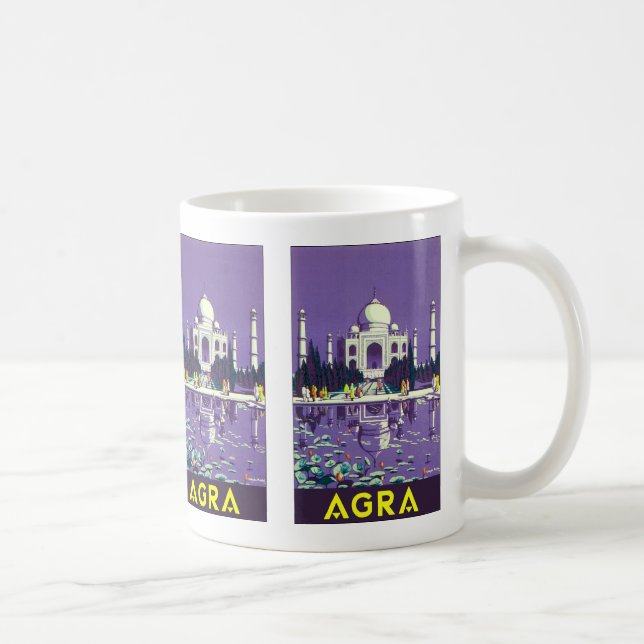 Caneca De Café Agra ~ Taj Mahal (Direita)