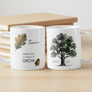 Caneca De Café Agradecendo-me por Crescer Árvore de Carvalho em A