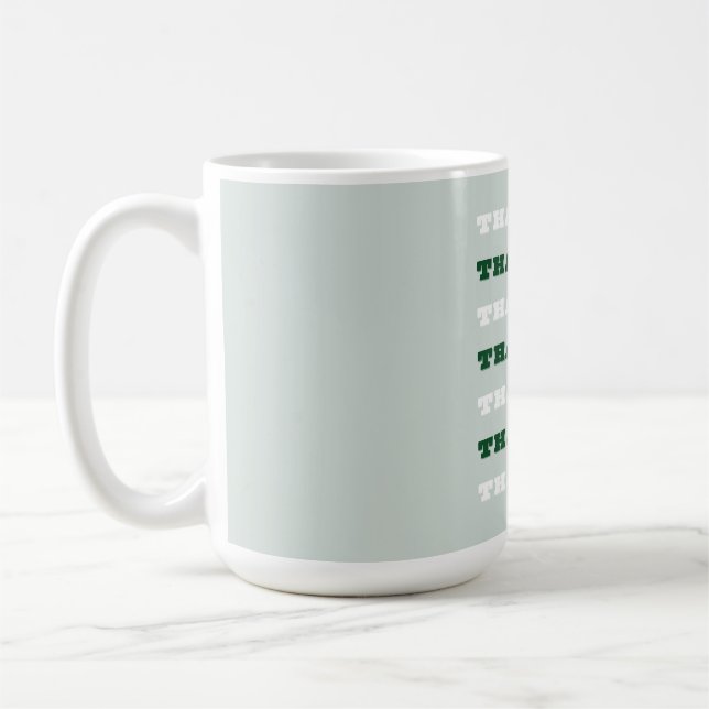 Caneca De Café Agradecido, citação de gratidão, Verde (Esquerda)