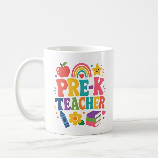 Caneca De Café Agradecimento ao Professor de Pré-Escola (Esquerda)