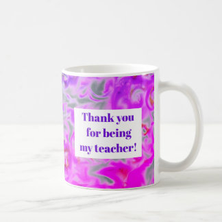 Caneca De Café Agradecimento ao Professor Rendimento Roxo Rosa Ti