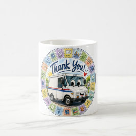 Caneca De Café Agradecimento aos trabalhadores dos correios