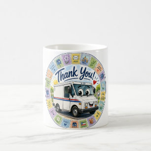 Caneca De Café Agradecimento aos trabalhadores dos correios