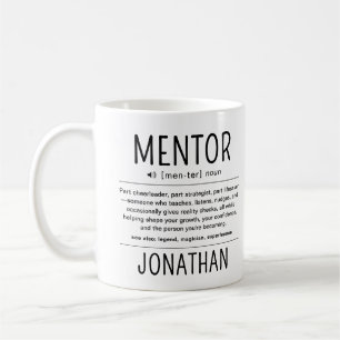 Caneca De Café Agradecimento de Mentor Coach Conselheiro Engraça