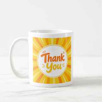 Caneca de café Agradecimento Explosão de Sol Brilh