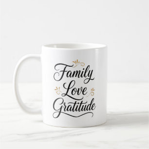 Caneca De Café Agradecimento Familiar de Ação de Graças