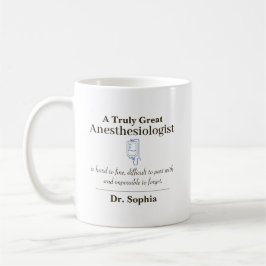 Caneca De Café Agradecimento Personalizado ao Grande Anestesiolog