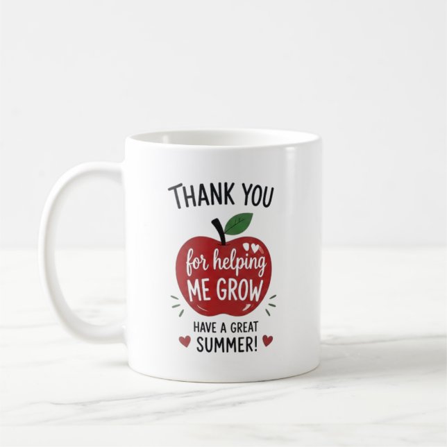 Caneca De Café Agradecimento Personalizado ao Professor que Me Aj (Esquerda)