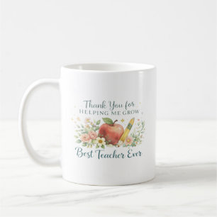 Caneca De Café Agradecimento Personalizado por Me Ajudar a Cresce