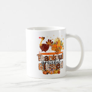 Caneca De Café Agradeço a grata abençoada agradecimento cristão à
