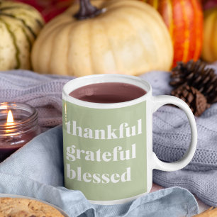 Caneca De Café Agradeço a sua benção   Citação de Ação de Graças