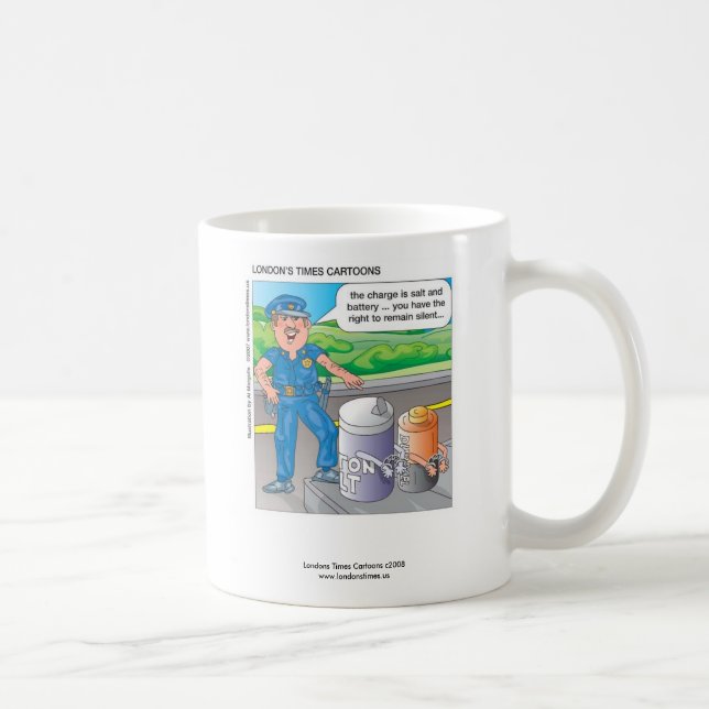 Caneca De Café Agressão Humorista da Polícia e Mug de Café Engraç (Direita)