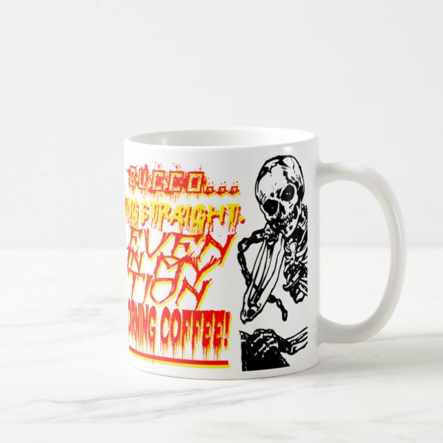 Caneca De Café Agressividade do Café Mug com Esqueletos (Direita)
