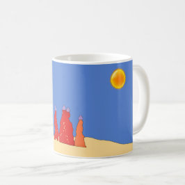 Caneca De Café Água carregando feminina no deserto do Thar - Índi
