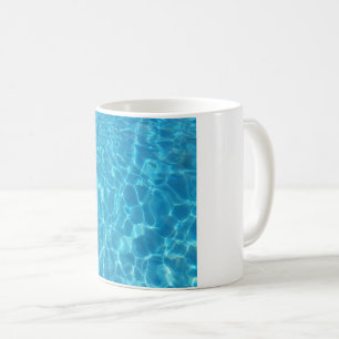 Caneca De Café Água de Piscina Azul Celeste Cristalina