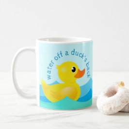 Caneca De Café "Água do dorso de um pato" Borracha-branca pata ca