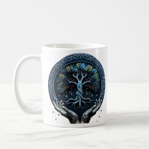 Caneca De Café Água e Sabedoria: A Árvore Celta Mística da Vida