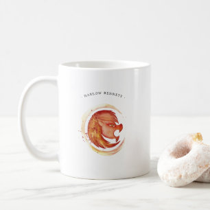 Caneca De Café Água-forte Signo Astrologia Leão Monograma