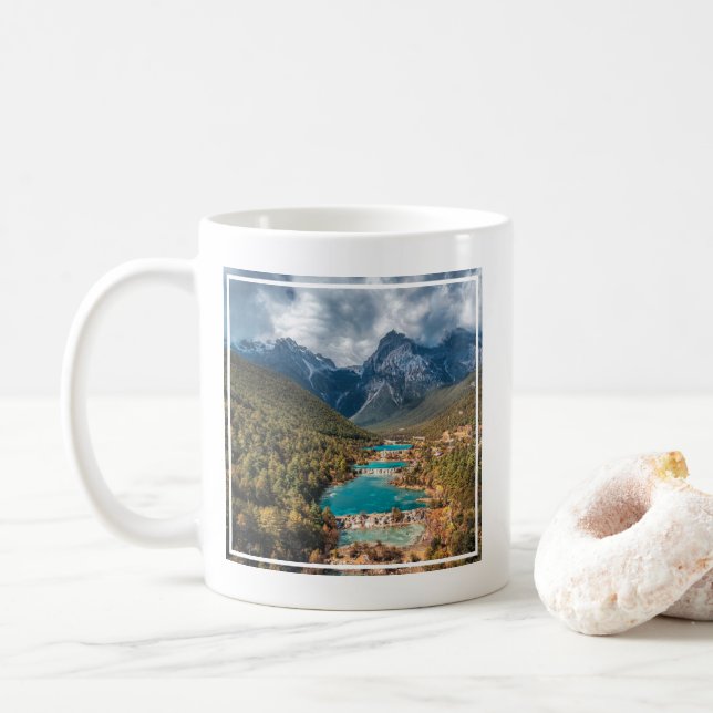Caneca De Café Água | Lago Blue Moon, China (Com Donut)