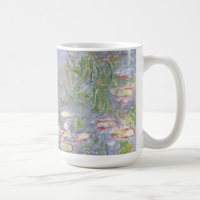 Caneca De Café Água-Lírios de Claude Monet |, conjunto de grama (Direita)