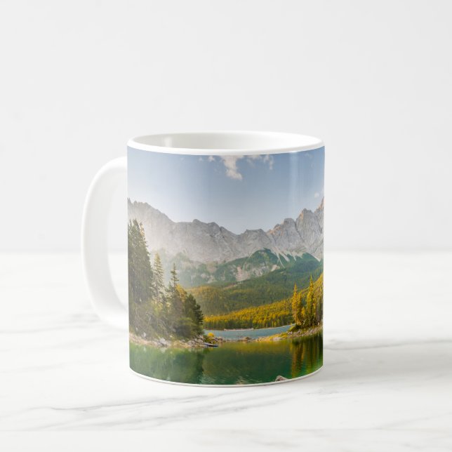 Caneca De Café Água | Montanhas Dachstein Lake Alemanha (Frente Esquerda)