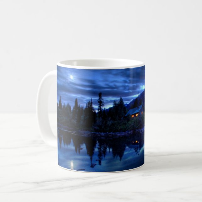 Caneca De Café Água | Parque Nacional Jenny Lake Grand Teton (Frente Esquerda)