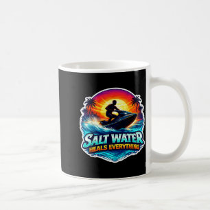 Caneca De Café Água salgada cura tudo jetski jet ski scooter
