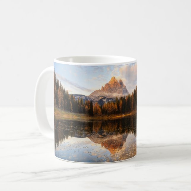 Caneca De Café Água | Tre Cime Di Lavaredo Itália (Frente Esquerda)