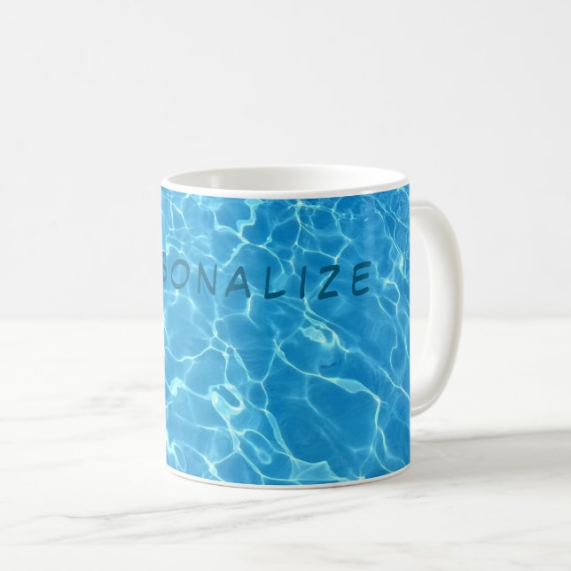 Caneca De Café Água Turquesa (Frente Esquerda)