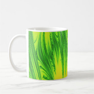 CANECA DE CAFÉ ÁGUA VERDE E AMARELO