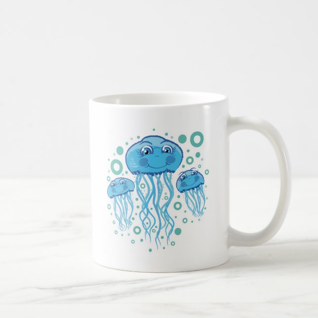 Caneca De Café Água-viva Fofa (Direita)