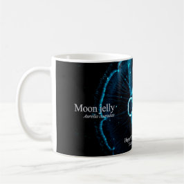 Caneca De Café Água-viva Lua no Espaço Subaquático